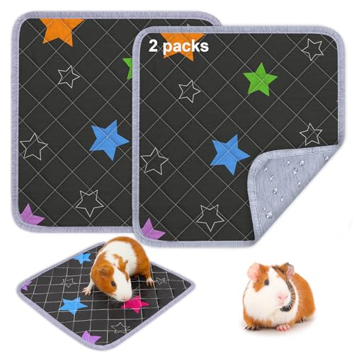 New Bienbee Guinea Pig Bedding Reusable Cage Liner | Mushroom, 2 pack 56" x 28"