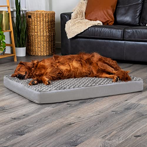 New Furhaven Orthopedic Large Dog Bed | Gray, Jumbo/XL