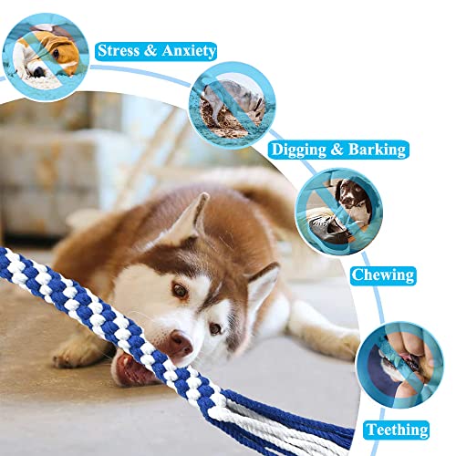 New ASOCEA Dog Rope Toys Set | Multi-Color, 3-Pack (Small/Medium)