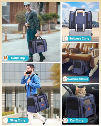 New Morpilot Soft-Sided Cat/Dog Carrier | Light Blue & Up to 18 lb