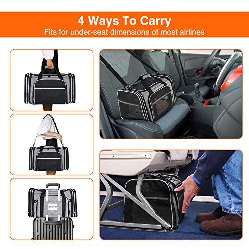New MASKEYON Soft-Sided TSA Carrier, Top-Loading, 4-Side Expandable | Large