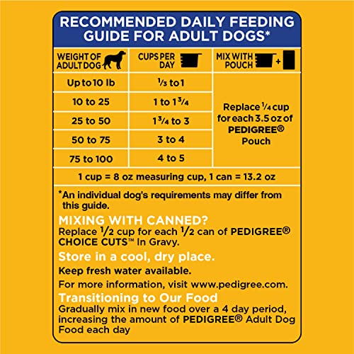 New Pedigree Adult Complete Nutrition Dry Dog Food | Roasted Chicken, Rice & Vegetable • 17 lb