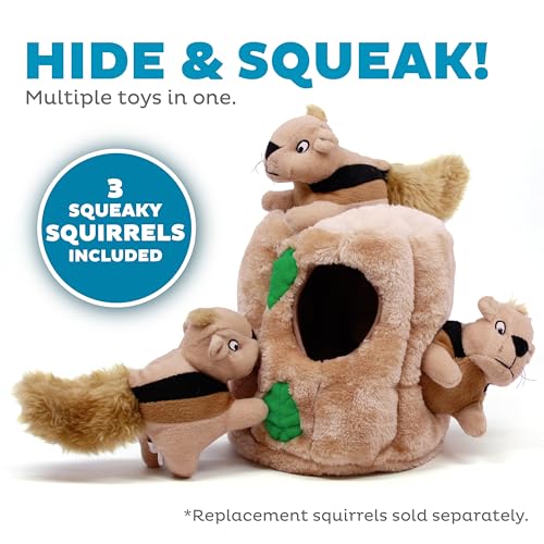 New Outward Hound Hide A Squirrel Plush Dog Toy Puzzle | Assorted, Large