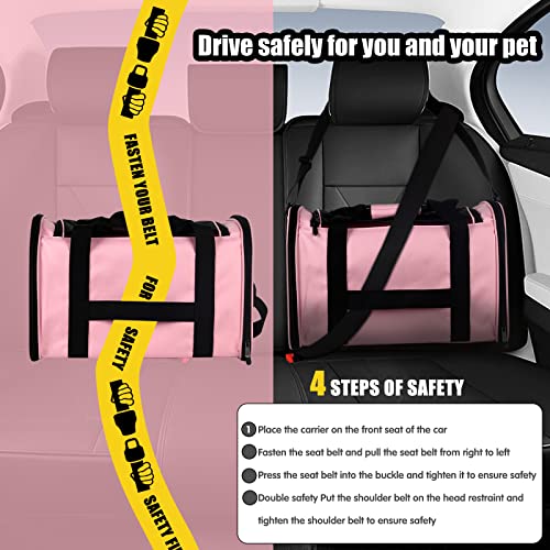 New Top Tasta Soft-Sided Travel Puppy/Cat Carrier, Collapsible | Pink & X-Large (Up to 30 lb)