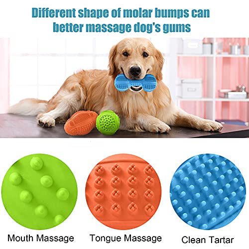 New LUKITO Dog Chew Toys Set | Multi-Color, 3-Pack (Medium/Large)
