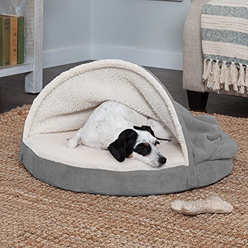New Furhaven 26" Round Orthopedic Dog Bed | Gray, 26-inch