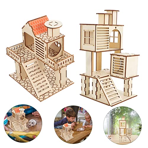 New VICASKY 2pcs Guinea Pig Hideout Small Animal Houses Habitats