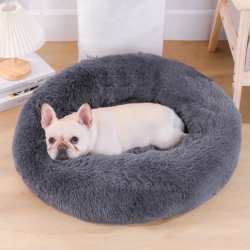 New Nisrada 24 inch Calming Dogs Bed | Dark Gray, 24 Inch
