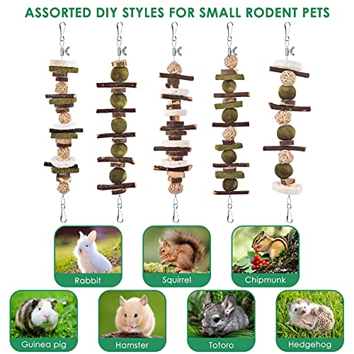 New KATUMO Rabbit Chew Toys DIY Hamster Chew Kit Bunny Teeth Care Molar Toys | 74 pcs