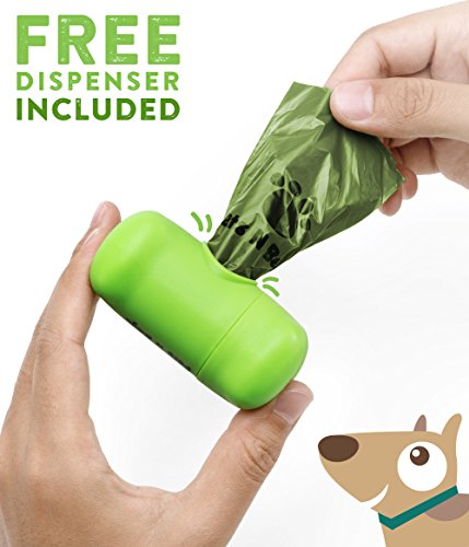 New Pets N Bags Dog Waste Poop Bags Refill Rolls | Unscented, 60 Rolls (900 Count) + Dispenser
