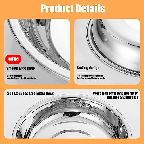 New GCVOPTON Stainless Steel Cat Bowls | 8 pcs, 5.5 inch