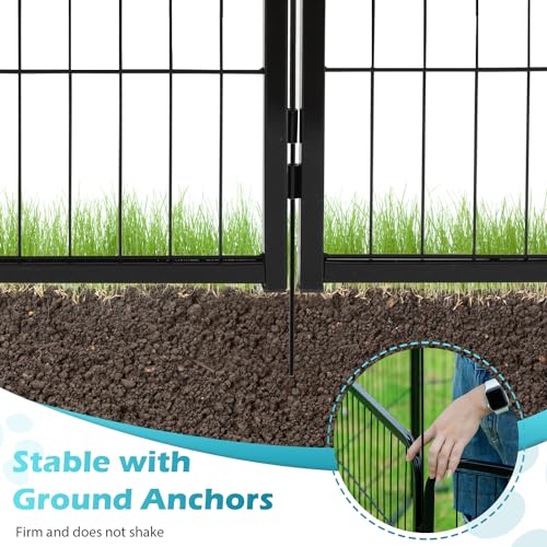 New FDW Dog Playpen / Dog Kennel (32 Panels) | 40 in H, Black