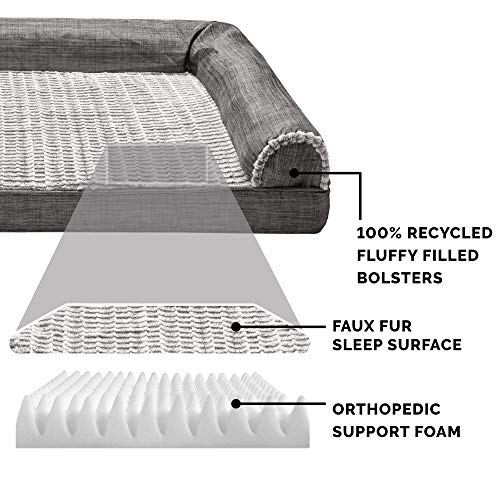 New Furhaven Orthopedic Dog Bed | Charcoal, Large
