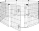 New Amazon Basics Foldable Octagonal Metal Exercise Dog Playpen | Small (8 Panels, 24 × 30), Black
