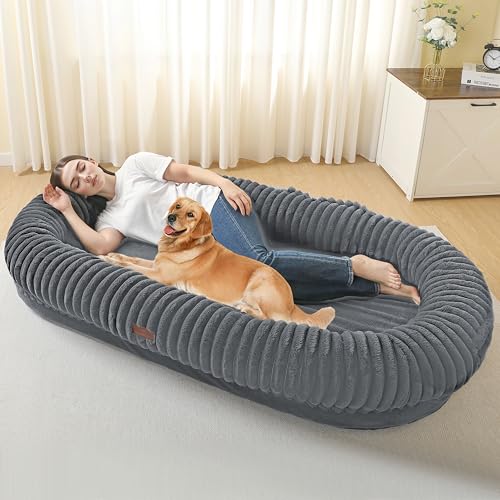 New DANFOOZIO Human Dog Bed for Adult | 71"x41.3"x11", Medium Gray