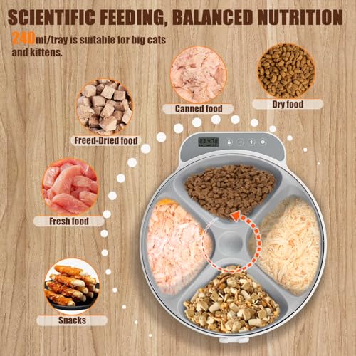 New Automatic Wet Food Cat Feeder Auto Refrigerated Feeder | 4 meals