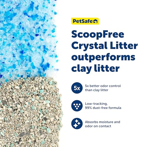 New PetSafe Legacy ScoopFree Crystal Pro Self-Cleaning Automatic Litter Box | Includes 1 Crystal Litter Tray