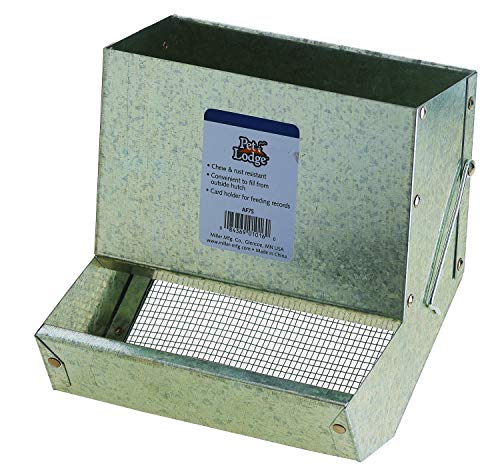 New Pet Lodge Steel Small Animal Feeder with Sifter Bottom | 7 Inch