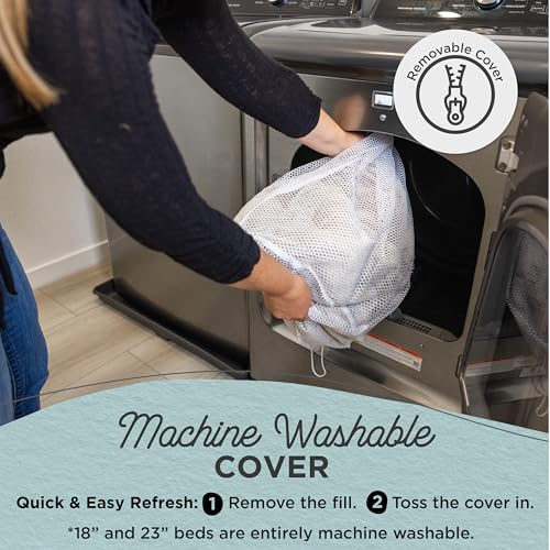 New Best Friends by Sheri Original Calming Donut Bed | Frost Gray & 30" x 30"