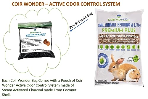 New Coir Wonder Small Animal Bedding Coco Chip Fiber | Natural, 20 L