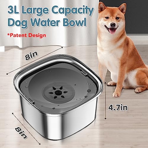 New UPSKY 3L No-Spill Dog Water Bowl | Dark Grey, 3L