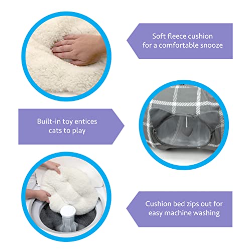 New Kitty City Large Cat Tunnel Bed (Pop-Up) | Gray & Large