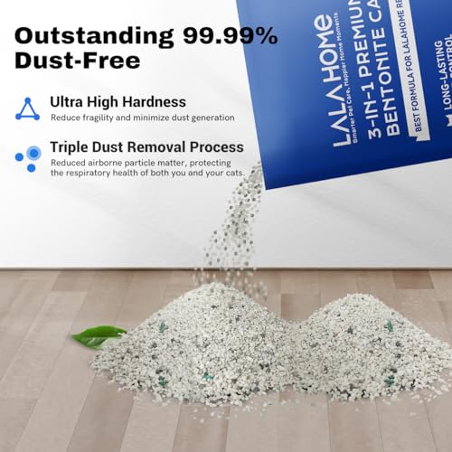 New LALAHOME Clumping Cat Litter | Unscented, 15 lb Box