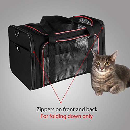 New XZONE PET Soft Sided Collapsible Travel Carrier | Medium Gray