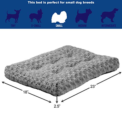 New MidWest Homes Swirl Plush Pet Bed | Gray, 24 inch