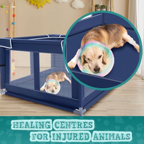 New Generic Puppy Playpen with Gate | Without Cover, Blue