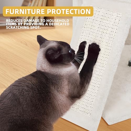 New HUITREE Cat Tree Tower with Condo & Toys | Beige, 45"