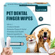 New Dog Teeth Cleaning Wipes Tooth Finger Dental Wipes | 50 count