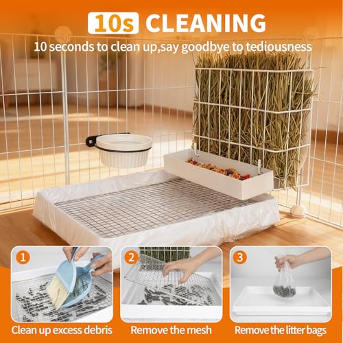 New BESNEW 3 in 1 Rabbit Hay Feeder