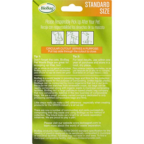 New BioBag Compostable Pet Waste Bags | Standard, 50 Count (Pack of 4)