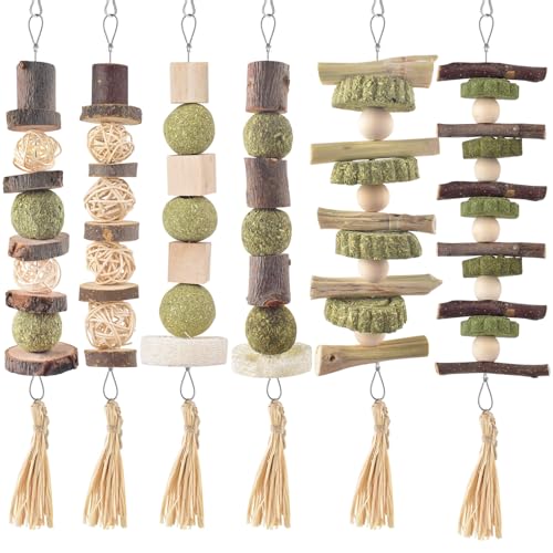 New Bissap Bunny Chew Toys Natural Hanging Rabbit Chew Toy Treats | 6 pcs