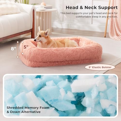 New ZOMISIA Calming Large Sized Dog Bed | Grey, Orthopedic 38"L x 27"W x8"TH