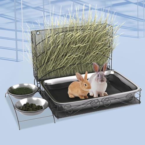New YLHHWVY Rabbit Hay Feeder with Litter Box