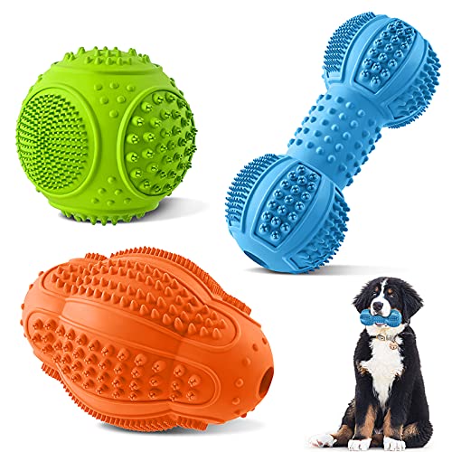 New LUKITO Dog Chew Toys Set | Multi-Color, 3-Pack (Medium/Large)