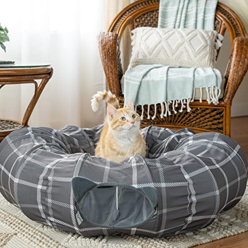 New Kitty City Large Cat Tunnel Bed (Pop-Up) | Gray & Large