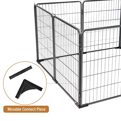 New Generic Foldable Pet Exercise Fence with Gate | 31 in H (8 Panels), Black