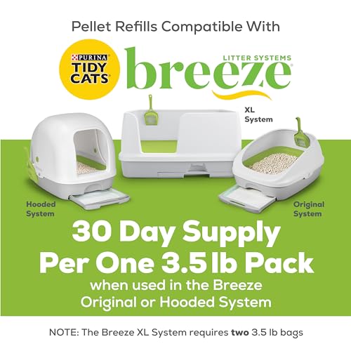 New Tidy Cats Breeze Cat Litter Pellets | 3.5 lb, Pack of 4