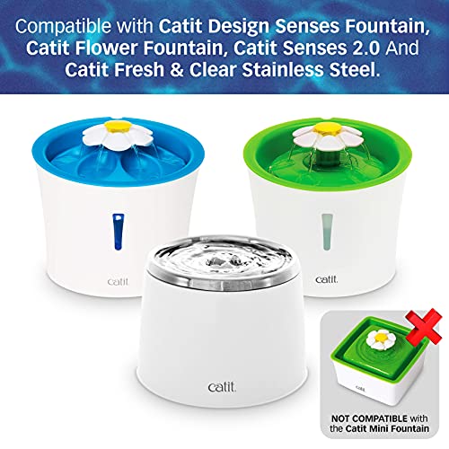 New PetStandard Filters for Catit Design Senses Fountains and Catit Flower Fountains | pack of 6, White