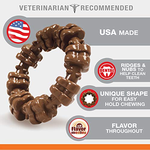 New Nylabone Textured Ring Power Chew | Flavor Medley, X-Large (50+ lbs)