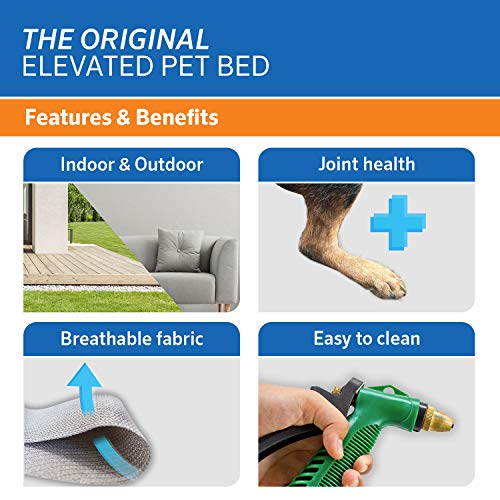 New Gale Pacific Coolaroo The Original Cooling Elevated Dog Bed| Large, Brunswick Green, 51.00" x 31.50" x 8.00"