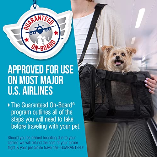 New Sherpa Original Deluxe Travel Pet Carrier, Airline Approved | Black & Medium