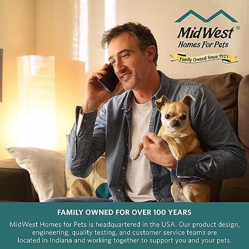 New MidWest Homes for Pets QuietTime Dog Bed - Gray Faux Fur Bolster | 24 Inch, Grey