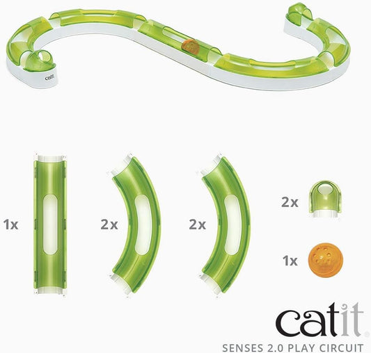 New Catit Senses 2.0 Play Circuit Closed-Track Ball Toy (8-Piece)