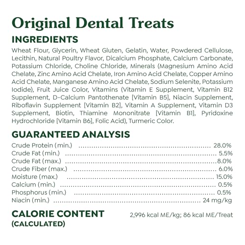 New Greenies Original Regular Dental Dog Treats | 27 oz (27 treats)