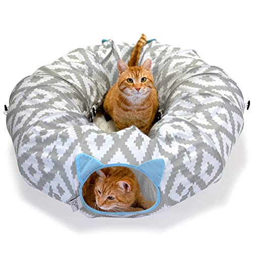 New Kitty City Large Cat Tunnel Bed (Pop-Up) | White & Large