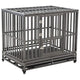 New KELIXU 46” Heavy Duty Dog Crate Large Dog Cage Metal Kennels | Black - Large